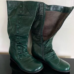 Miz Mooz Bloom Wide calf tall boot in green